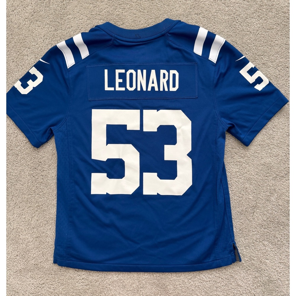 Nike Indianapolis Colts Shaquille Leonard 53 Jersey Kids Medium 10/12 Blue